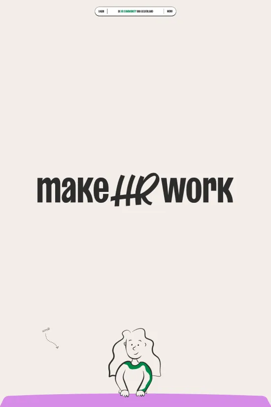 This Make HR Work website embodies a fresh and modern design tailored for the human resources industry. The color scheme is striking, featuring a dynamic mix of a bright lime green (#a4d65e) and a deep, elegant purple (#7c2981), offset by crisp black (#000000) text on a clean white (#ffffff) background. The sans-serif typography used throughout provides a contemporary and approachable feel to the content. The website is adorned with playful and engaging illustrations that add a sense of fun and creativity to the otherwise professional realm of HR. This illustrative approach, combined with a vibrant color palette, makes the interface lively and inviting. The design strikes a balance between professionalism and warmth, encouraging HR professionals to join and participate in the community. This innovative design is not only aesthetically pleasing but also ensures a user-friendly experience that facilitates networking and knowledge exchange among its members.