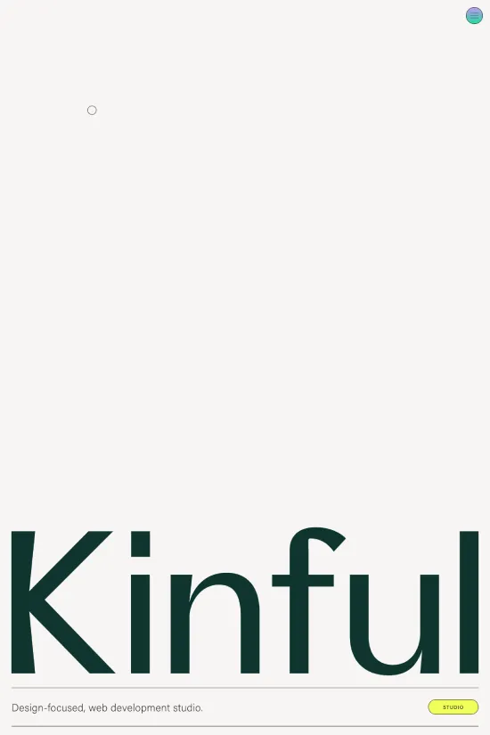 The KINFUL website offers a pristine example of modern web aesthetics. Employing a strikingly minimal design, it embraces a clean and user-friendly interface that makes navigation a breeze. The color palette is thoughtful and focused, with a crisp white background complemented by a rich green (#127a5e) for text elements and golden yellow (#fecb00) featured in buttons, providing a contrasting pop of color. Sans-serif typography dominates the site, contributing to the contemporary feel and ensuring excellent readability. Large, bold headings paired with spacious, airy content areas create a visual hierarchy that is both intuitive and engaging. Images are well incorporated, featured in a grid layout to showcase the company's portfolio in a visually compelling manner. Geared towards the web development industry, KINFUL's website efficiently reflects their expertise in creating compelling digital experiences for creative agencies and brands.